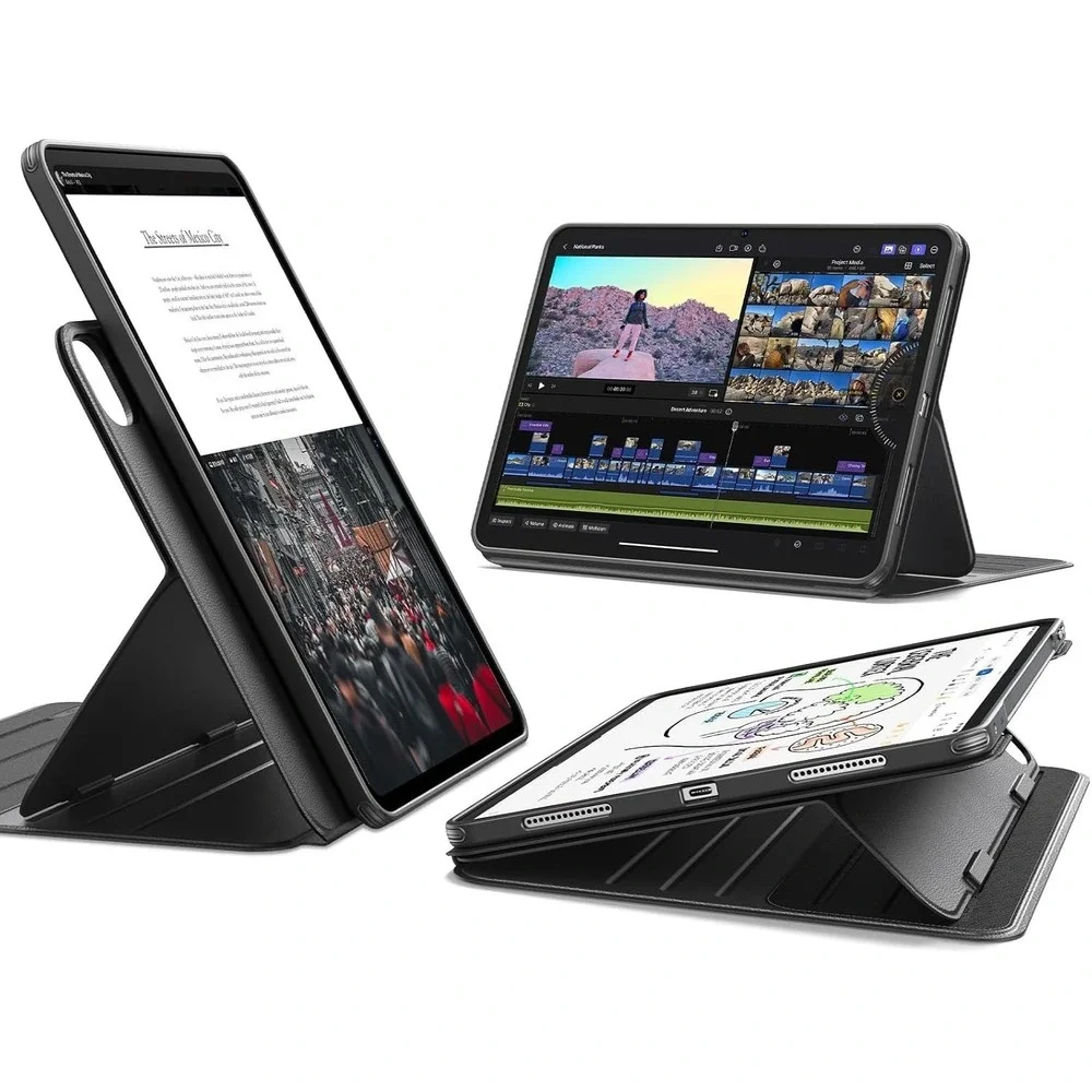ESR iPad Pro 13 Case M5 M4 Magnetic Rotating Stand 6 Angles Shift‎ Series Black